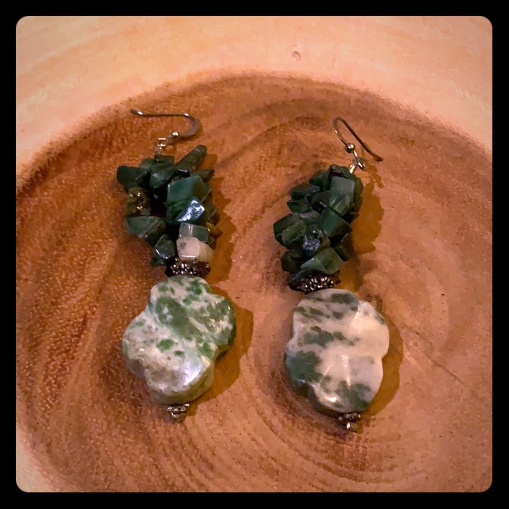Gorgeous Jade drop earrings